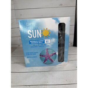 Bring On The Sun Mermaid Super Bounce Ball 20" with Pump Ages 6+ Echo Sound New